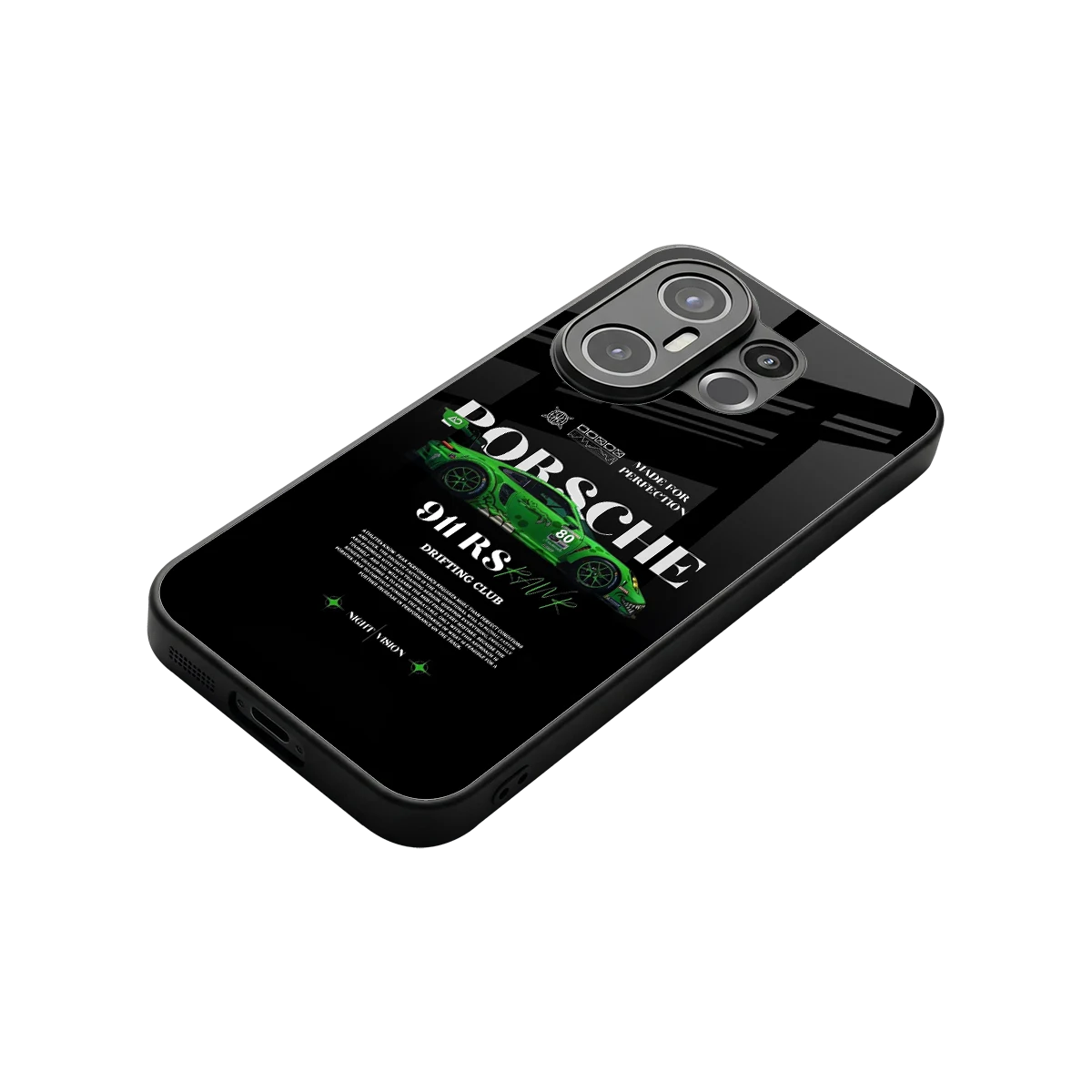 911 RS Drifting Club stylish phone case for vivo x200 fe | glossy glass and slim fit