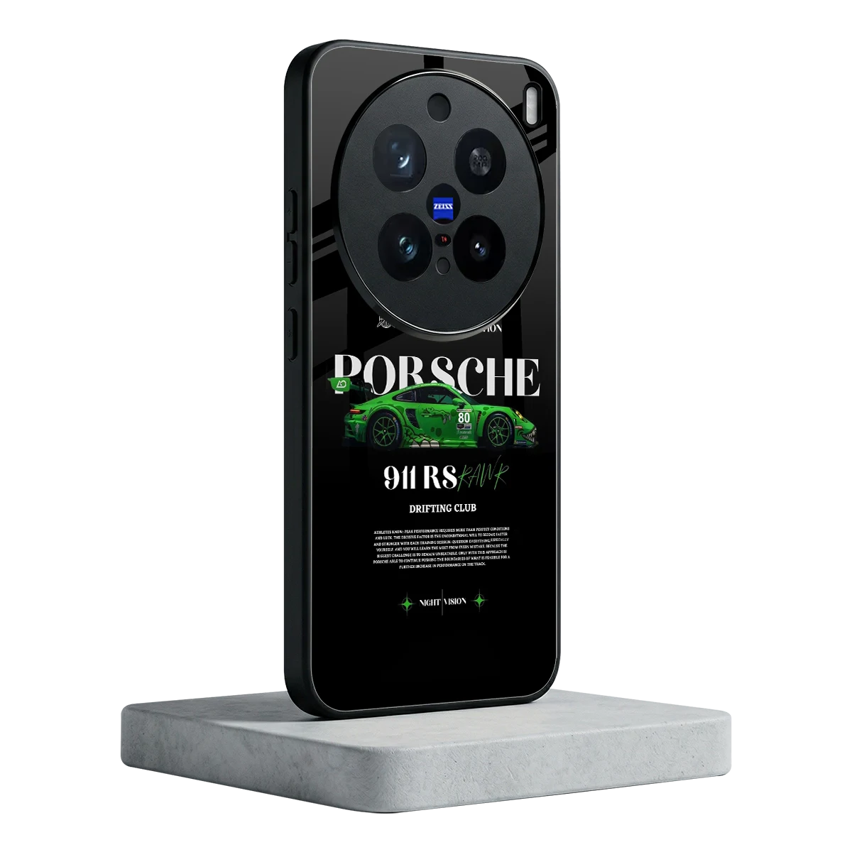 911 RS Drifting Club vivo x200 pro mobile cover | shockproof glass phone case