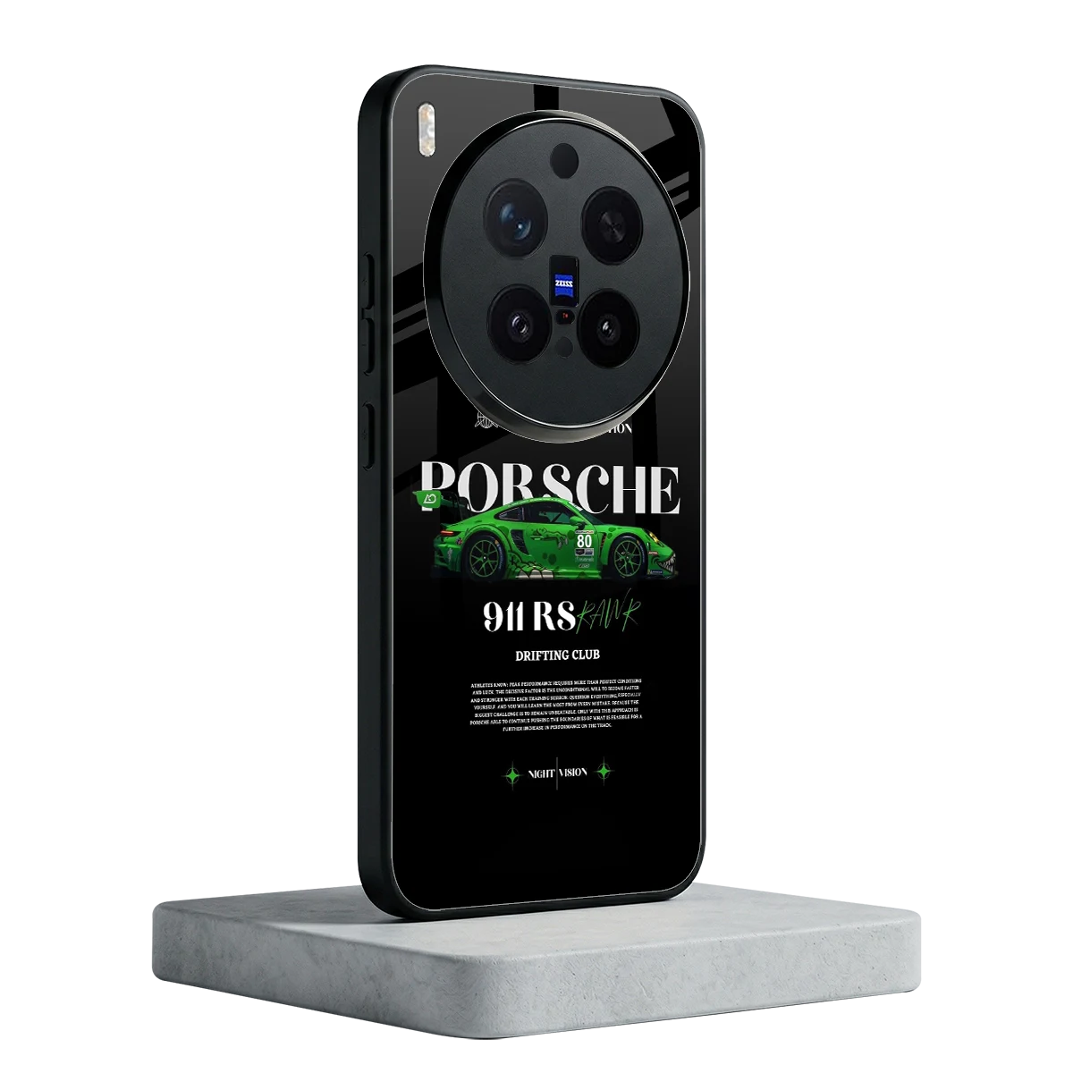 911 RS Drifting Club vivo x300 pro mobile cover | shockproof glass phone case