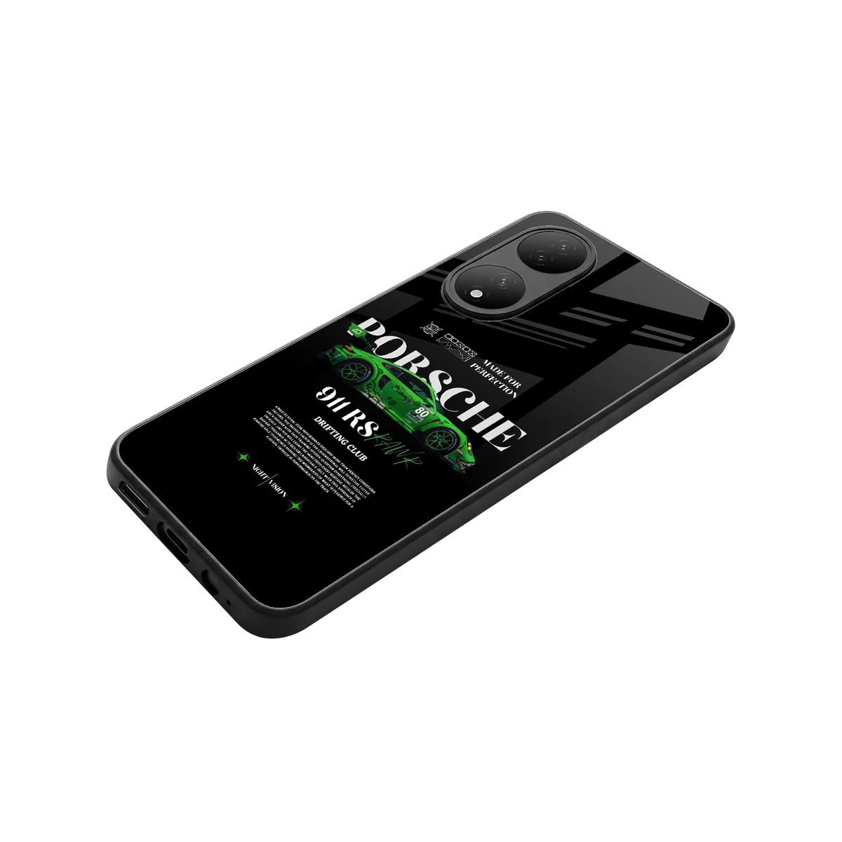 911 RS Drifting Club stylish phone case for Vivo-y100 | glossy glass and slim fit