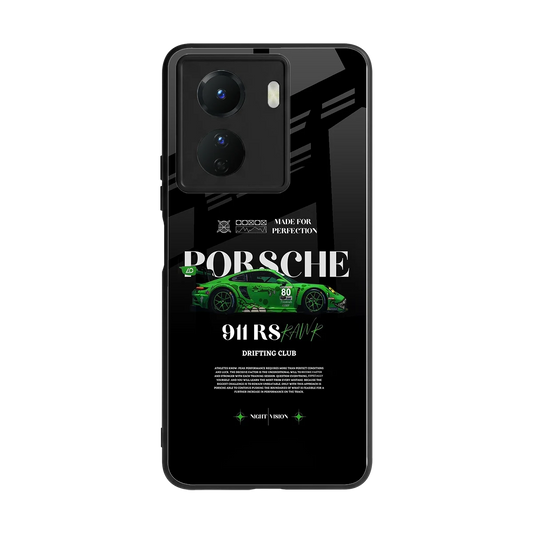 911 RS Drifting Club back phone cover | glass case for vivo y16