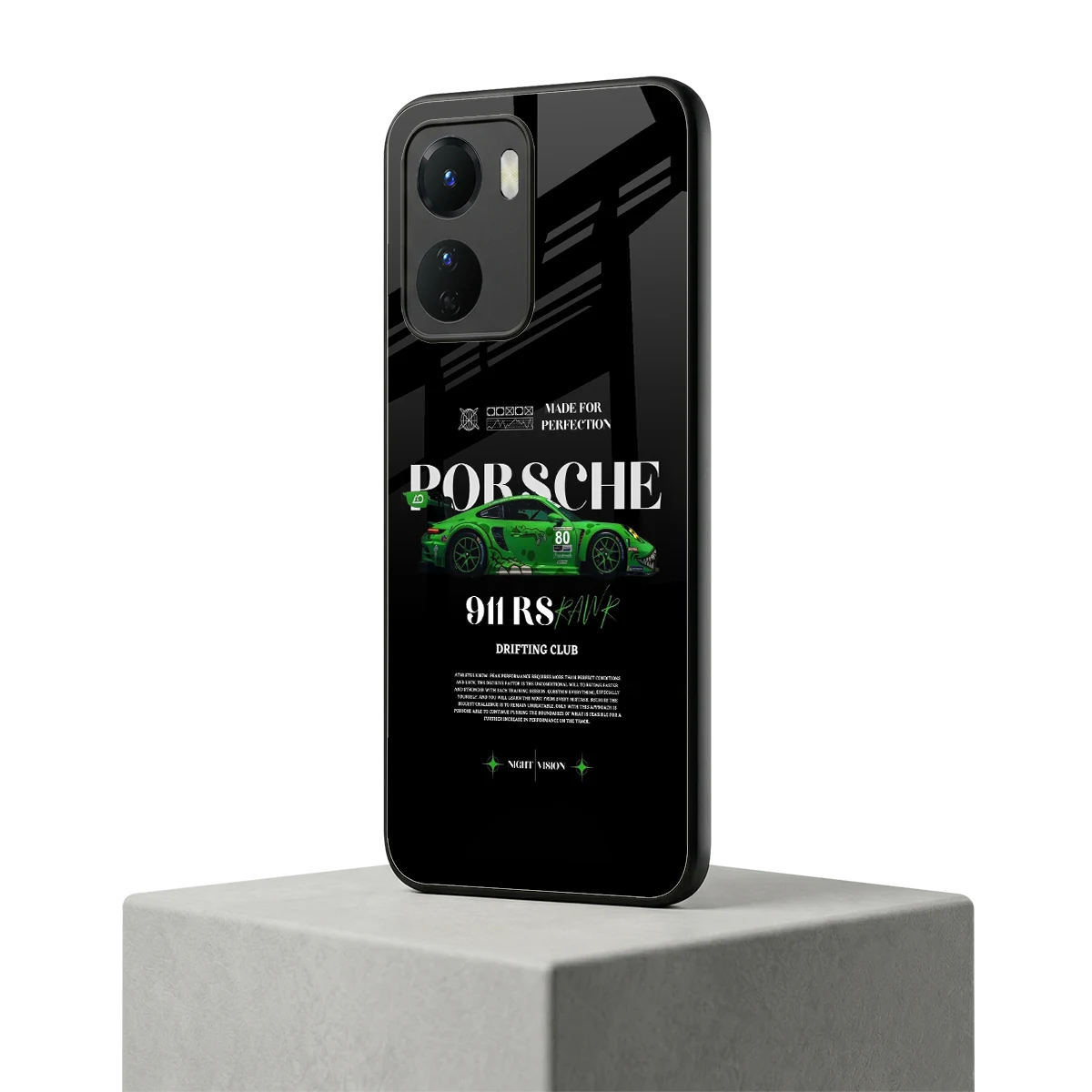 911 RS Drifting Club vivo y16 mobile cover | shockproof glass phone case