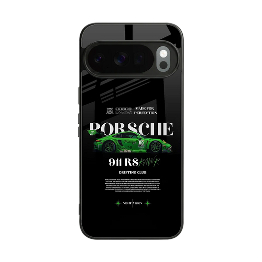 911 RS Drifting Club back phone cover | glass case for google pixel 10 pro