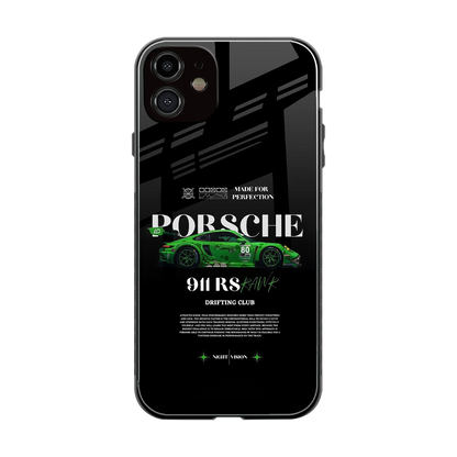 911 RS Drifting Club back phone cover | glass case for iphone 12