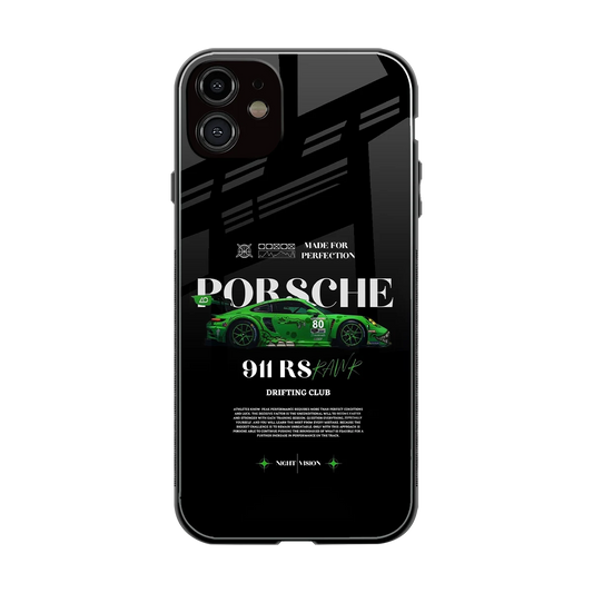 911 RS Drifting Club back phone cover | glass case for iphone 12
