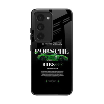 911 RS Drifting Club back phone cover | glass case for redmi 15 5g