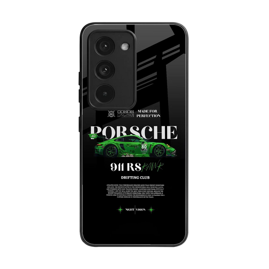 911 RS Drifting Club back phone cover | glass case for redmi 15 5g