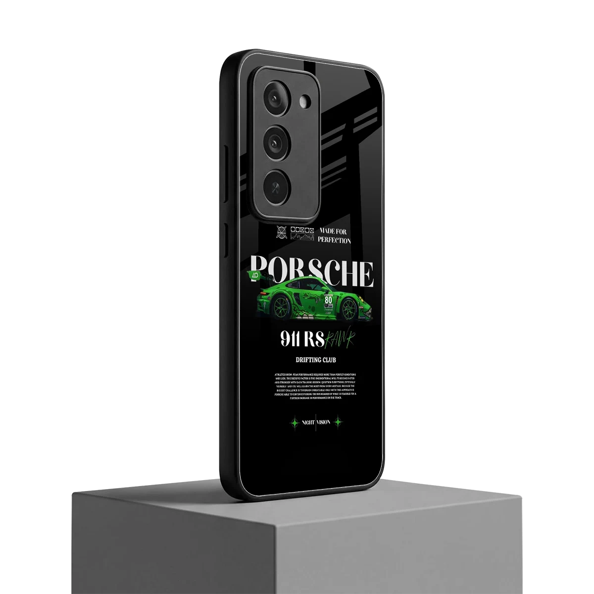 911 RS Drifting Club redmi 15 5g mobile cover | shockproof glass phone case