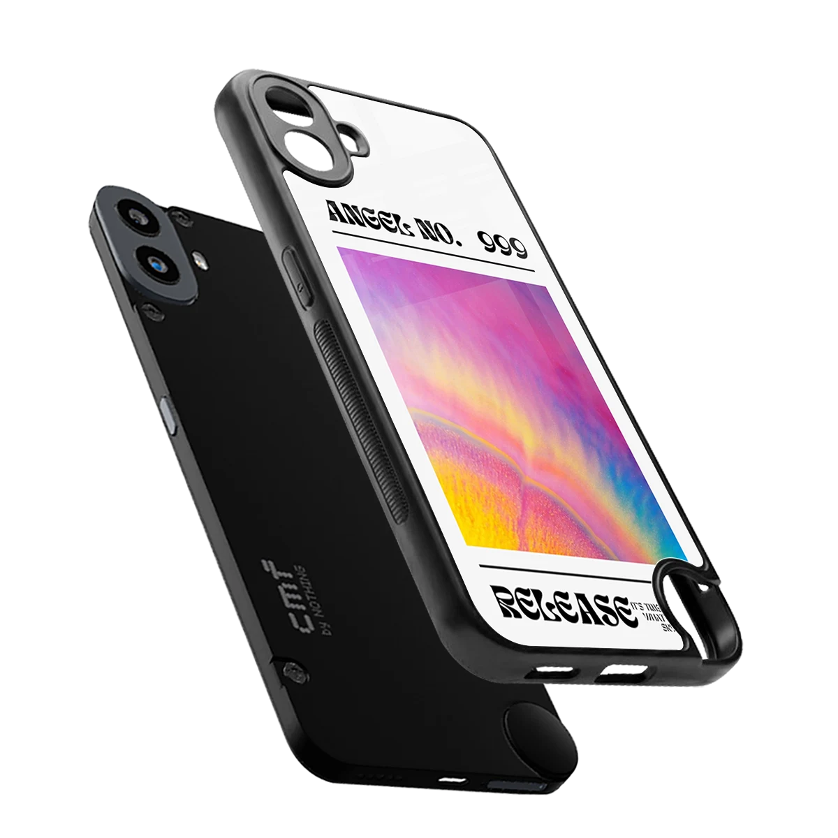 999 sleek cmf nothing phone 1 cover with tempered glass back and TPU edges