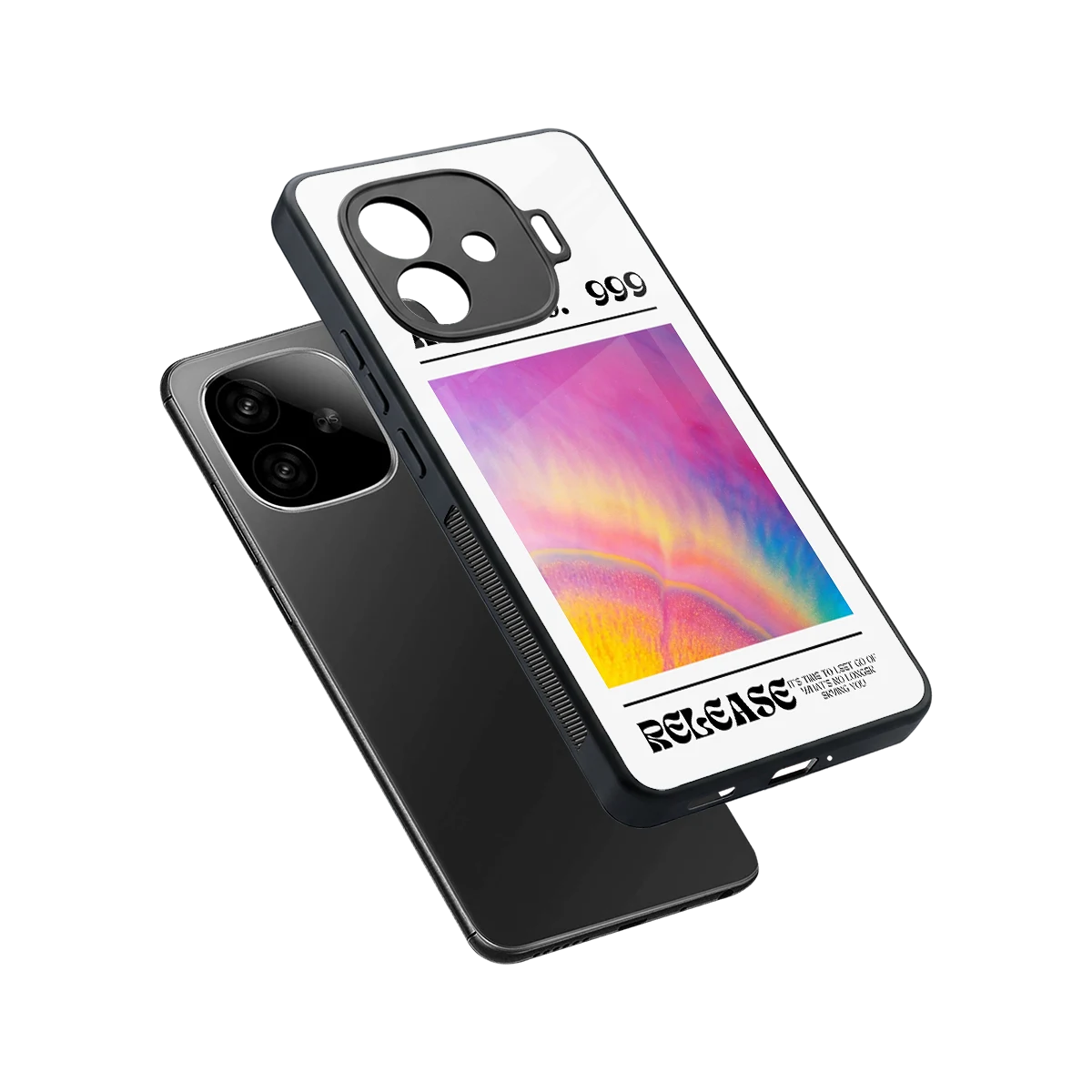 999 sleek iqoo neo 10r 5g cover with tempered glass back and TPU edges