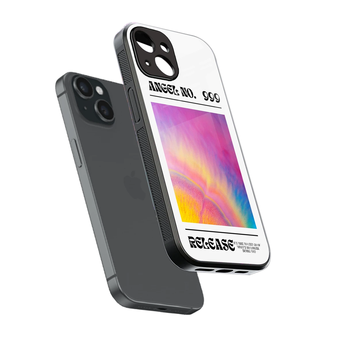 999 sleek iphone 13 cover with tempered glass back and TPU edges