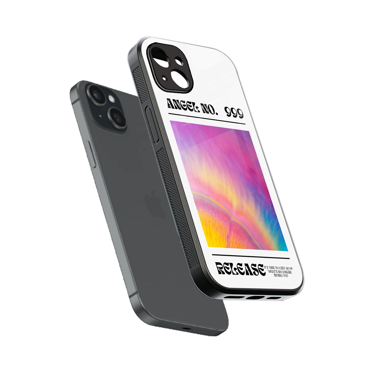 999 sleek iphone 14 plus cover with tempered glass back and TPU edges