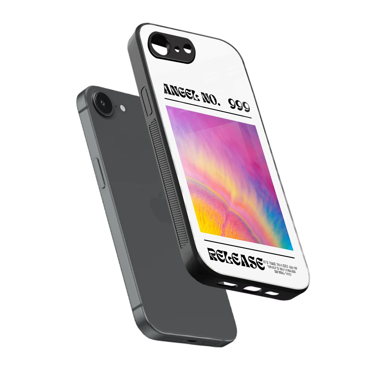 999 sleek iphone 17e cover with tempered glass back and TPU edges