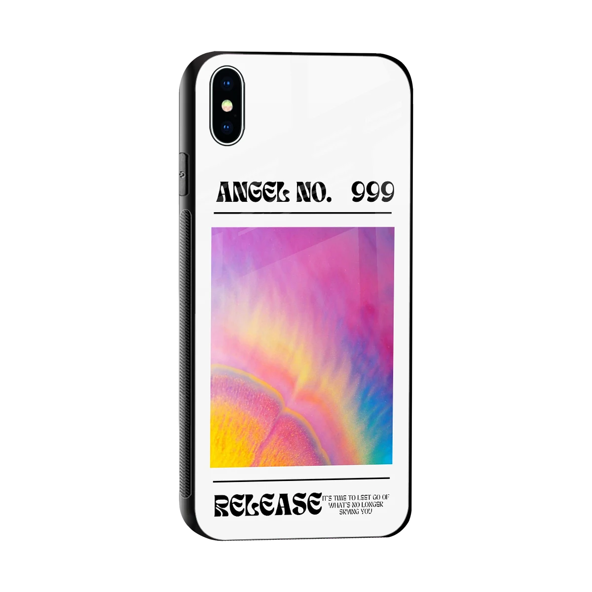 999 sleek iphone xs max cover with tempered glass back and TPU edges
