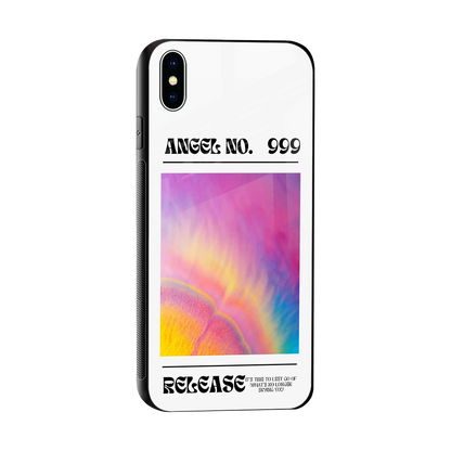 999 sleek iphone xs max cover with tempered glass back and TPU edges