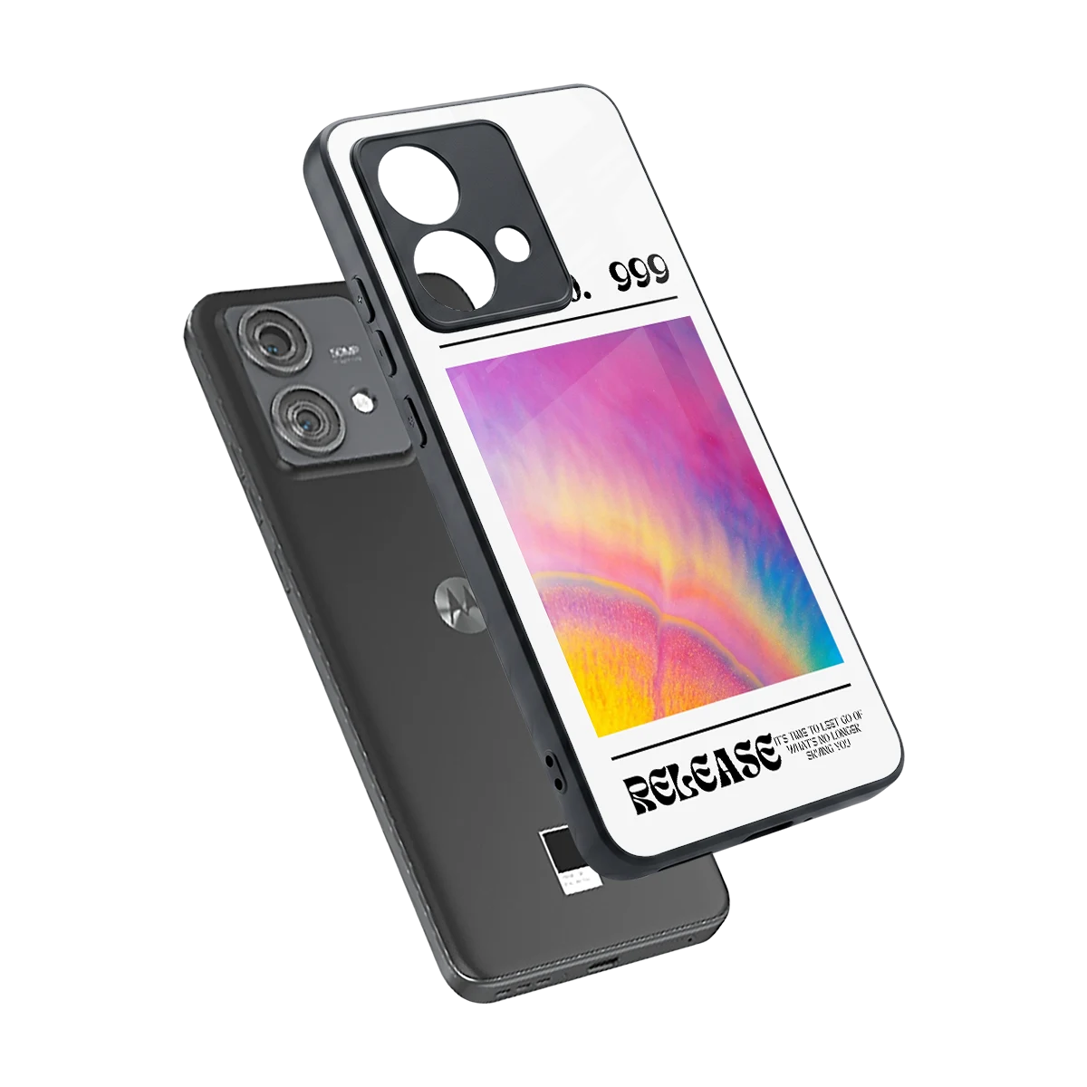 999 sleek motorola edge 40 neo 5g cover with tempered glass back and TPU edges