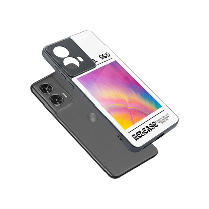 999 sleek motorola edge 50 fusion cover with tempered glass back and TPU edges