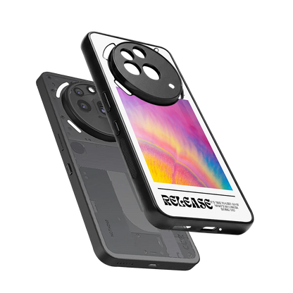 999 sleek nothing phone 3a pro cover with tempered glass back and TPU edges