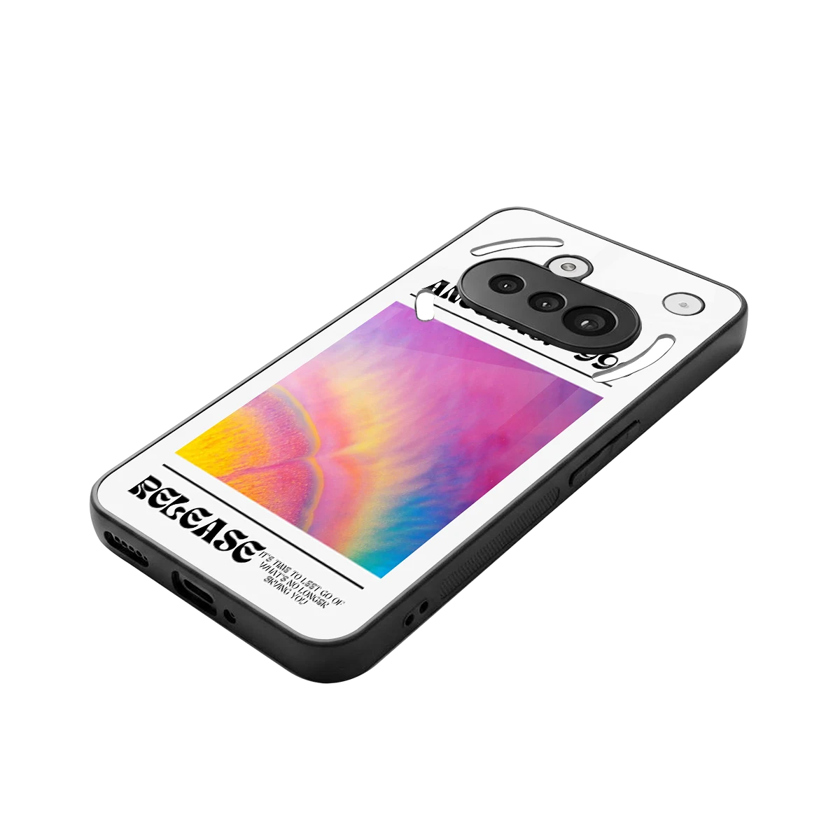 999 stylish phone case for nothing phone 3a | glossy glass and slim fit