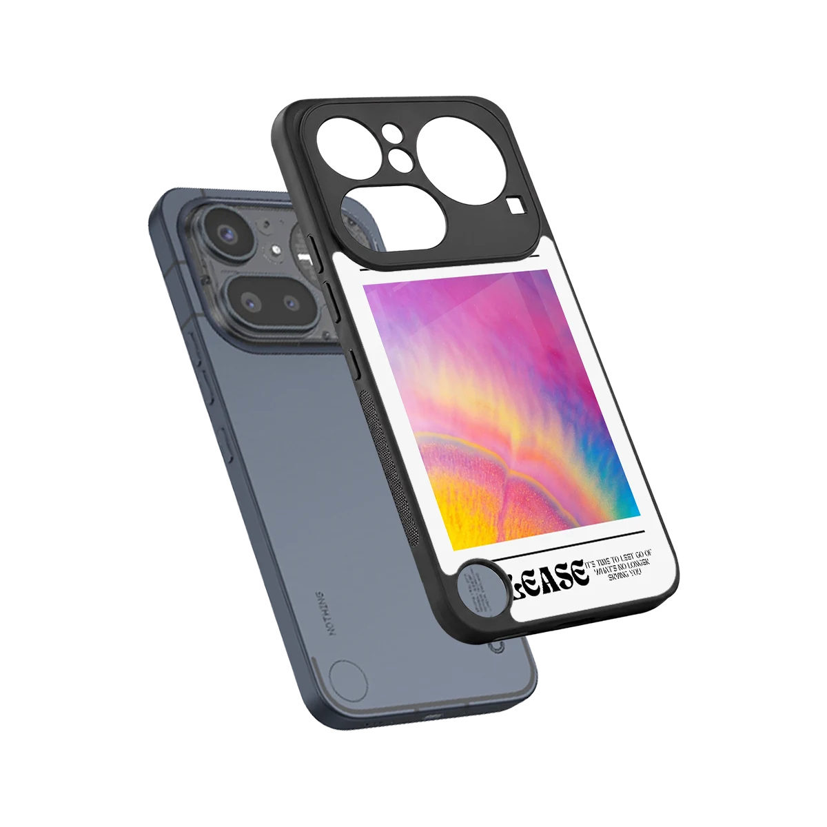 999 sleek nothing phone 4a pro cover with tempered glass back and TPU edges