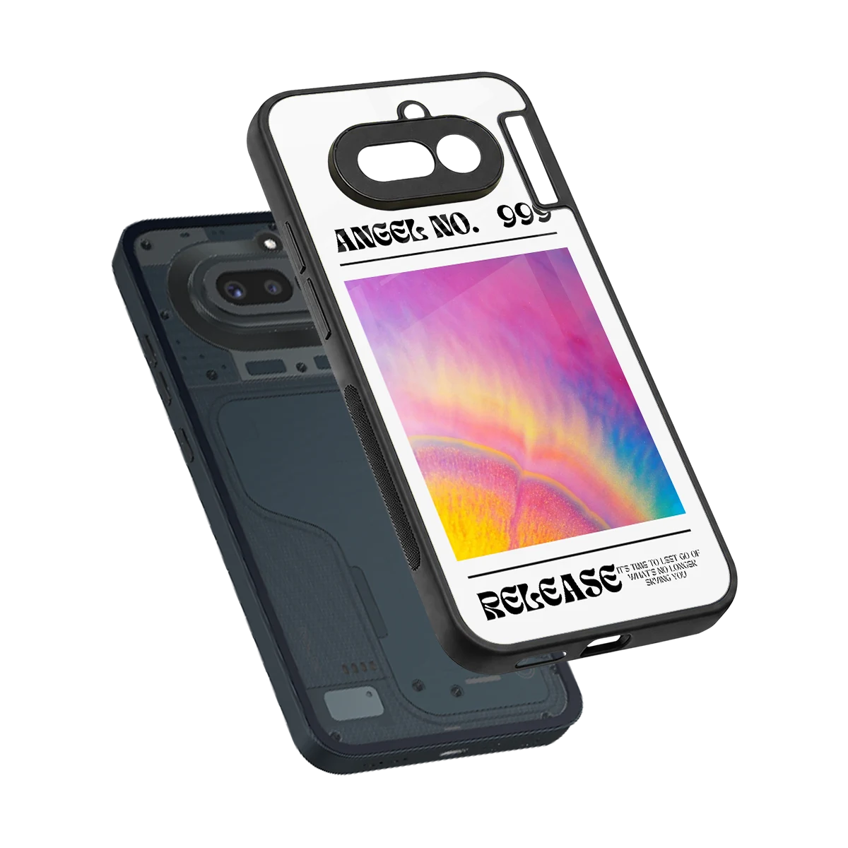 999 sleek nothing phone 4a cover with tempered glass back and TPU edges