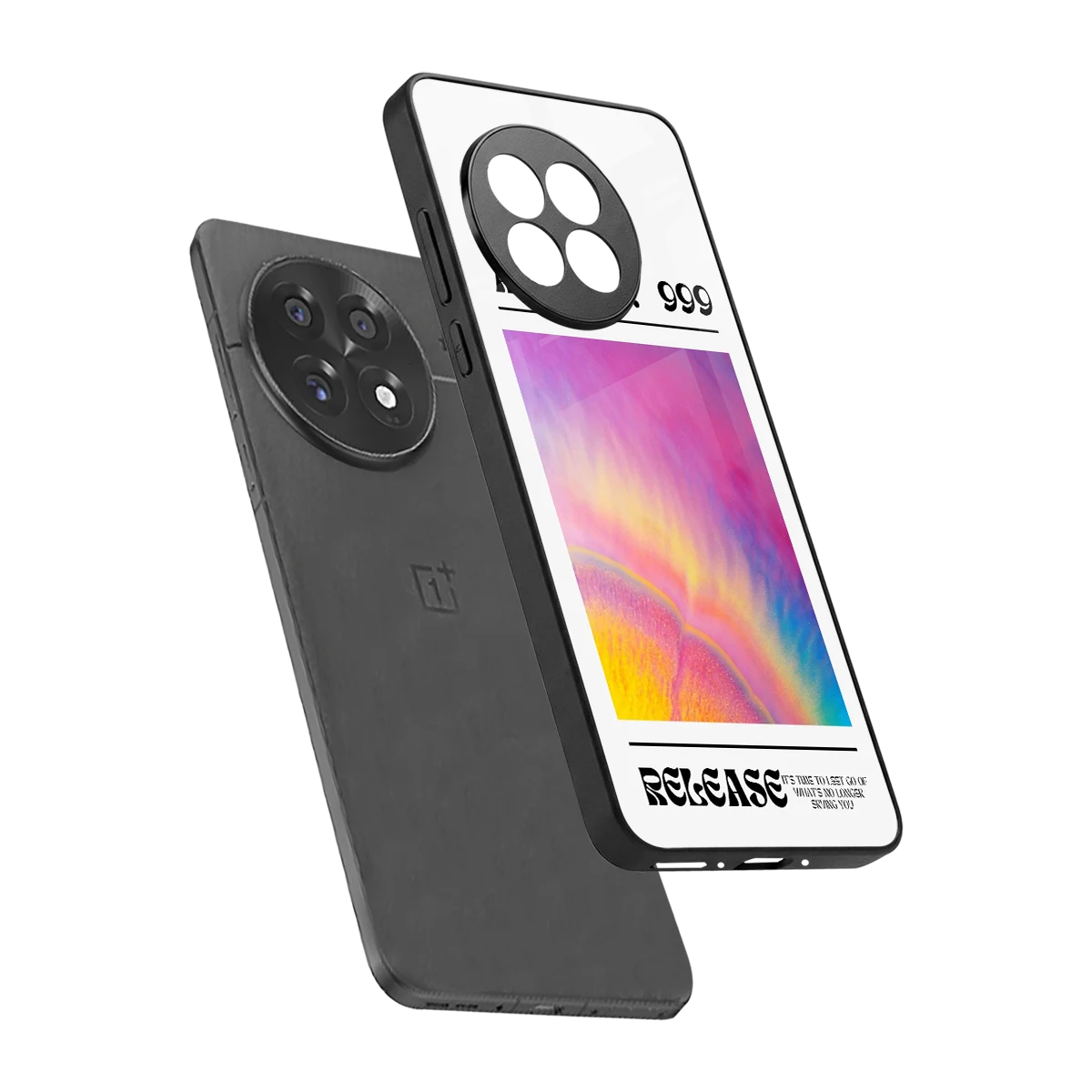 999 sleek oneplus 13r cover with tempered glass back and TPU edges