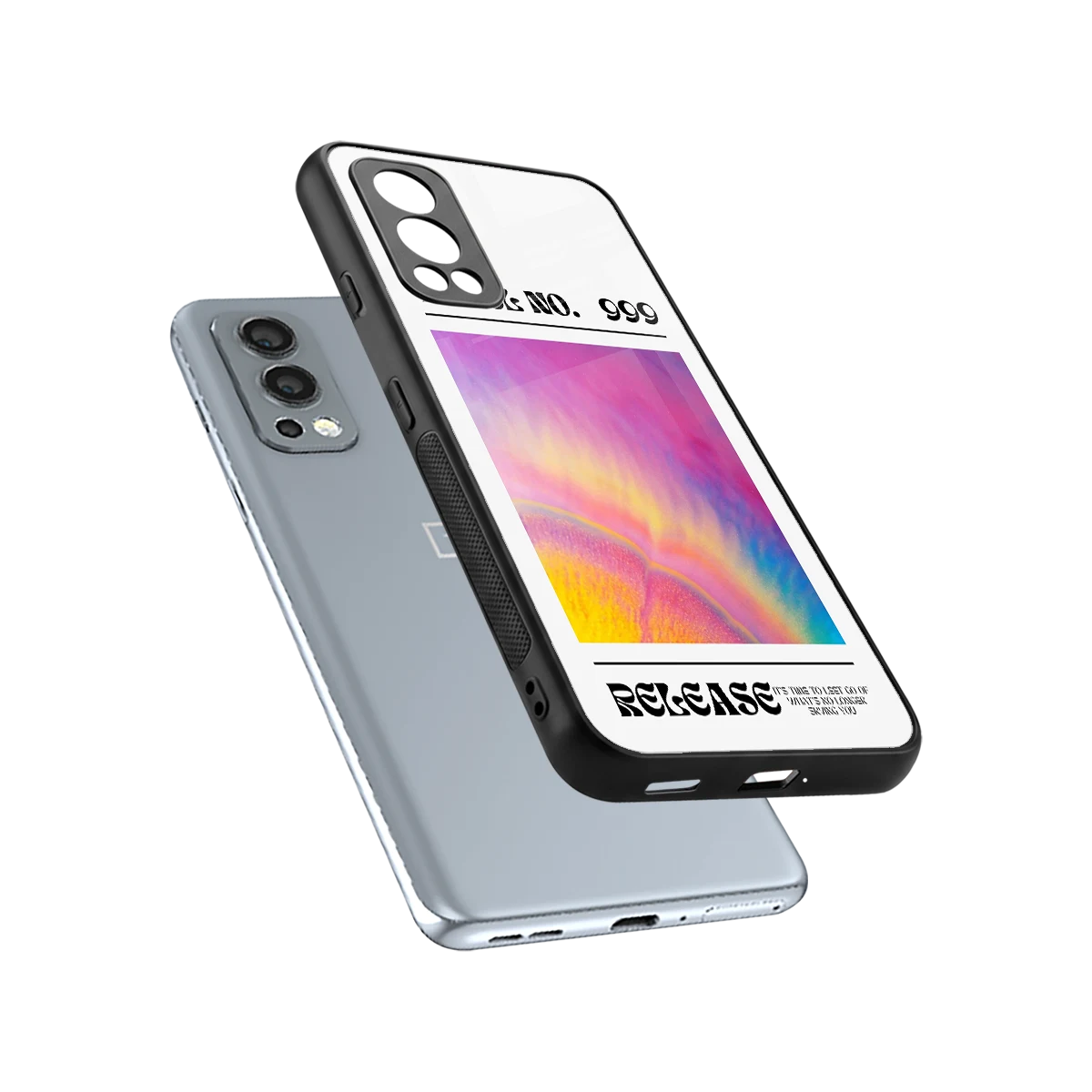999 sleek oneplus nord 2 cover with tempered glass back and TPU edges