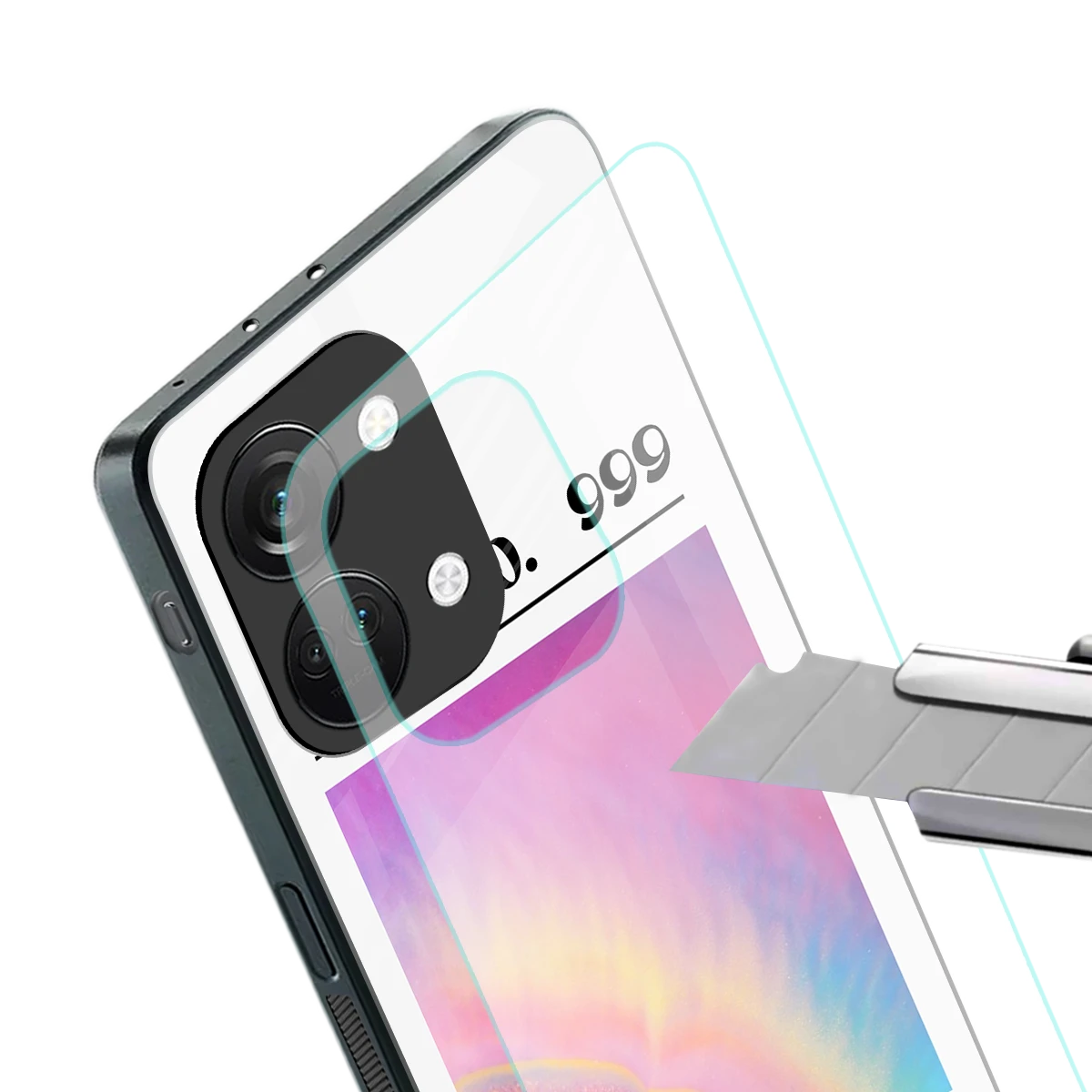 999 stylish phone case for oneplus nord 3 | glossy glass and slim fit