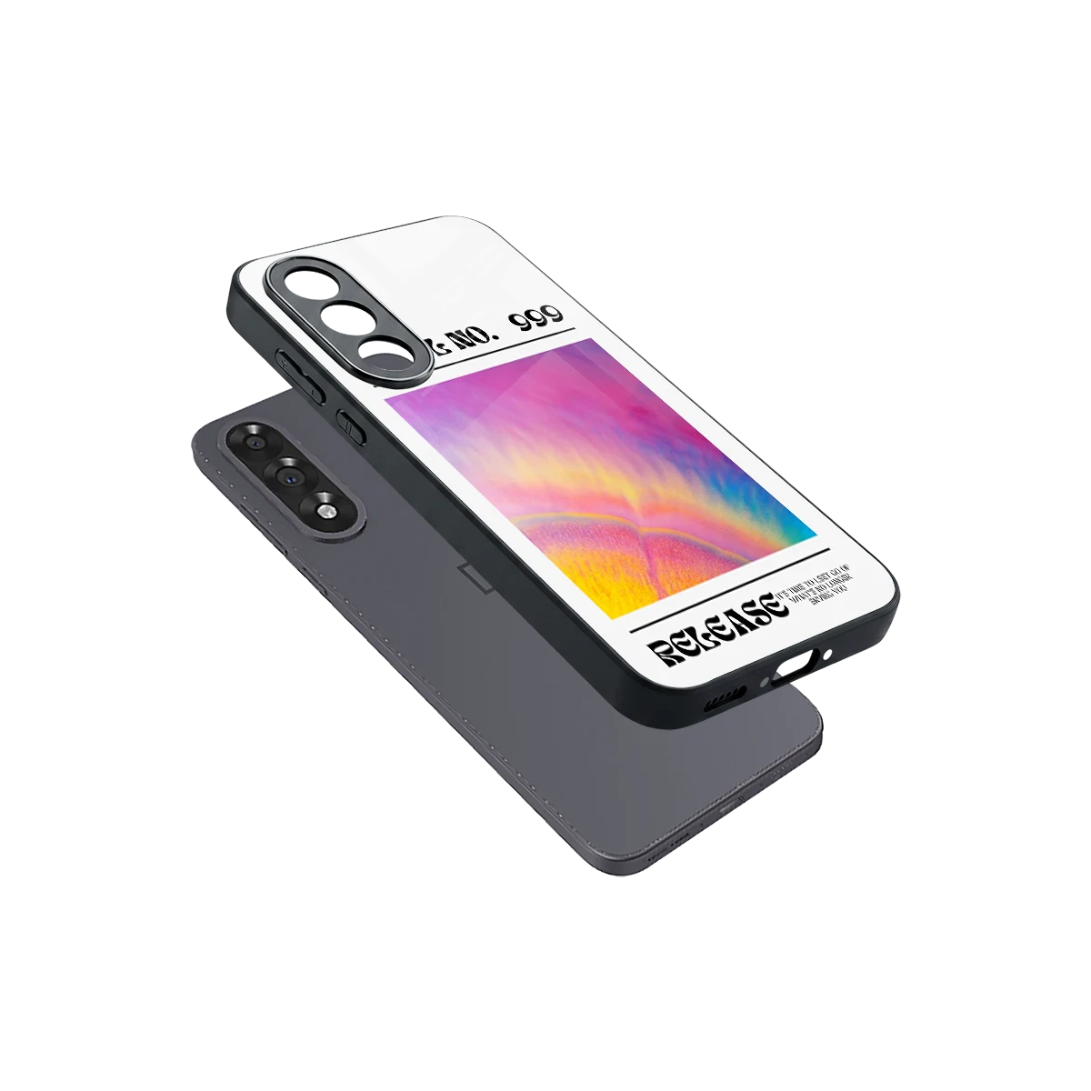 999 sleek oneplus nord 5 cover with tempered glass back and TPU edges