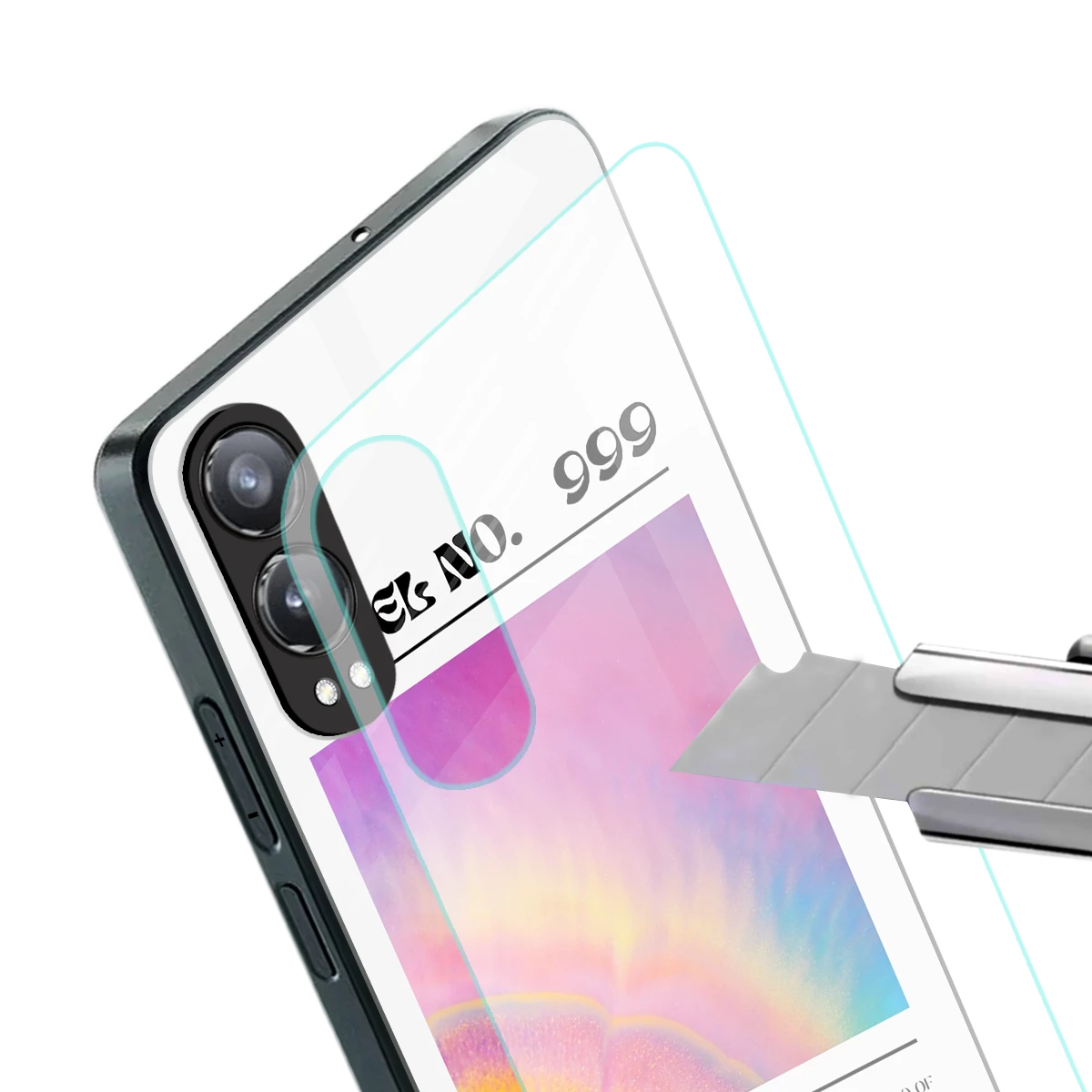 999 stylish phone case for oneplus nord ce 4 lite | glossy glass and slim fit