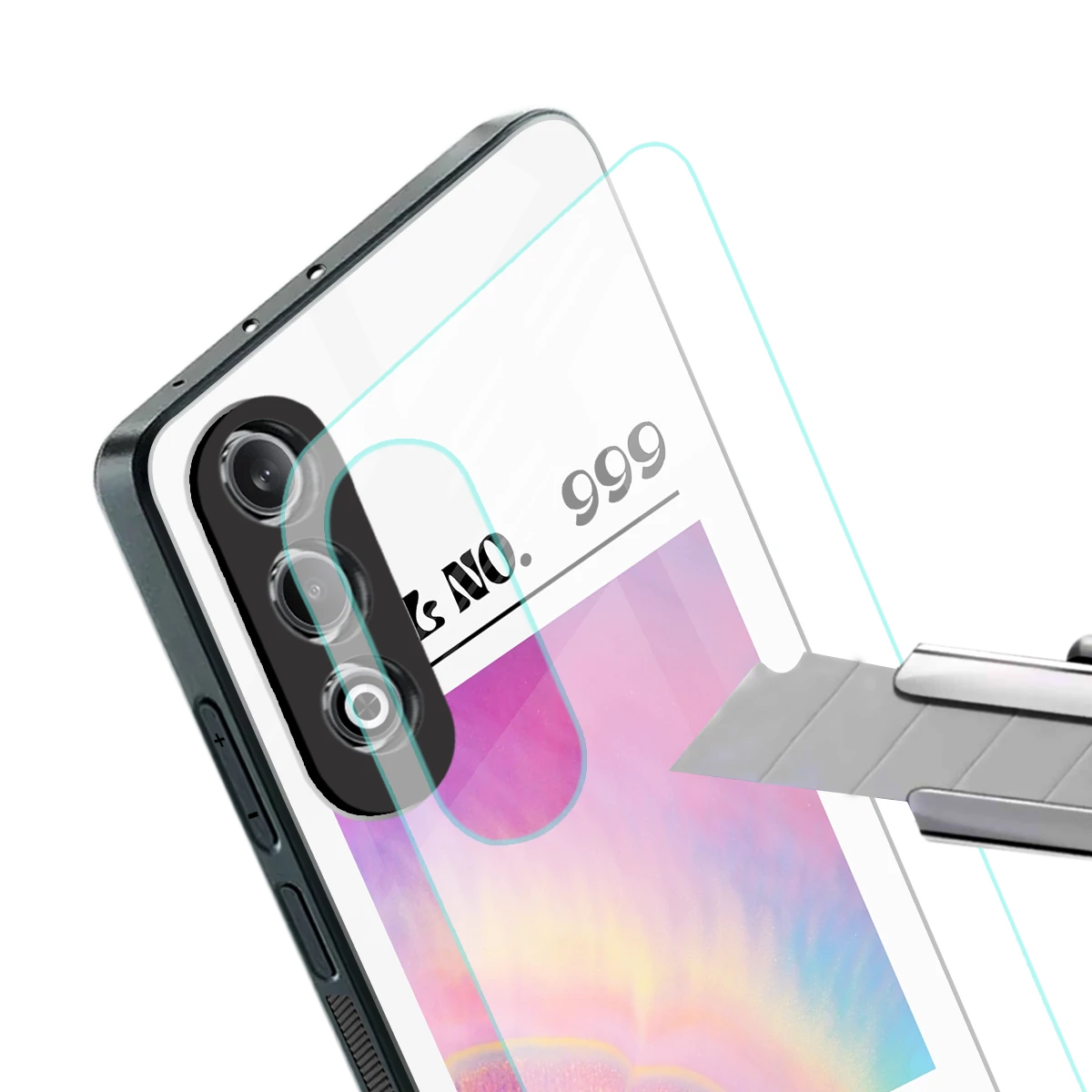 999 stylish phone case for oneplus nord ce 4 | glossy glass and slim fit