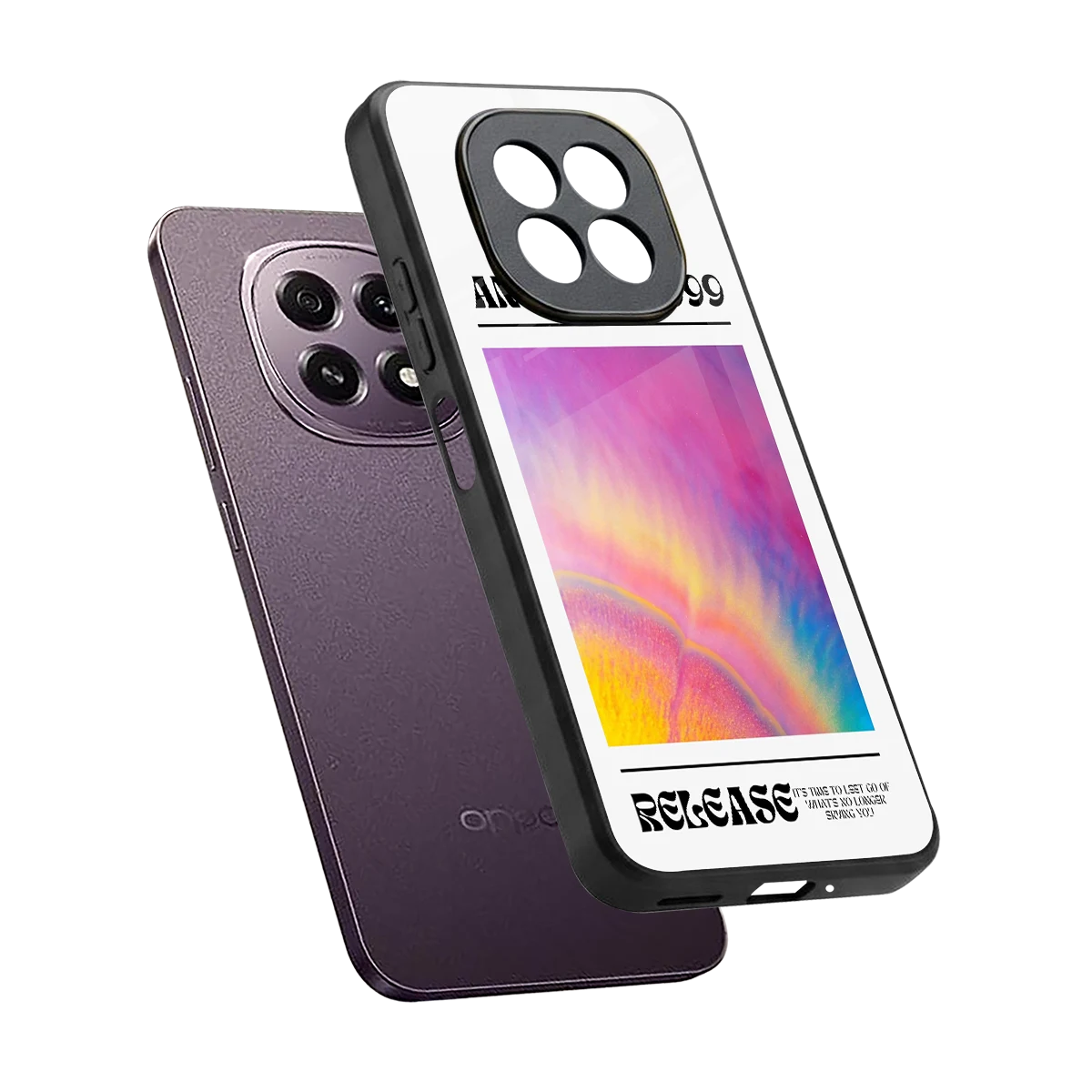 999 sleek oppo f29 5g cover with tempered glass back and TPU edges