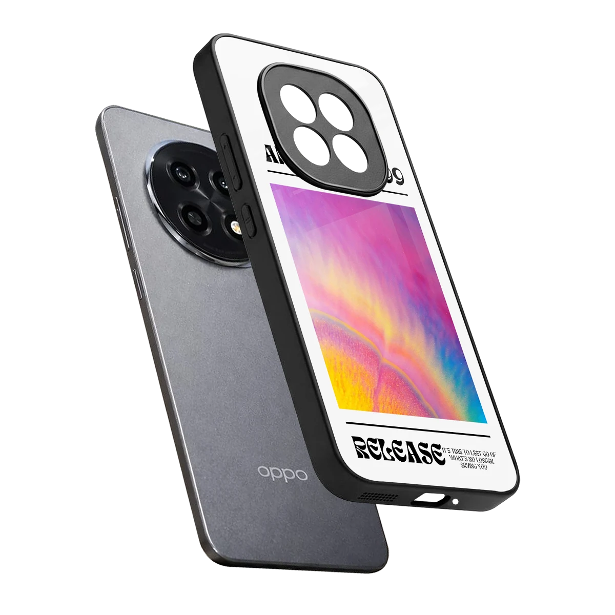 999 sleek oppo f29 pro 5g cover with tempered glass back and TPU edges