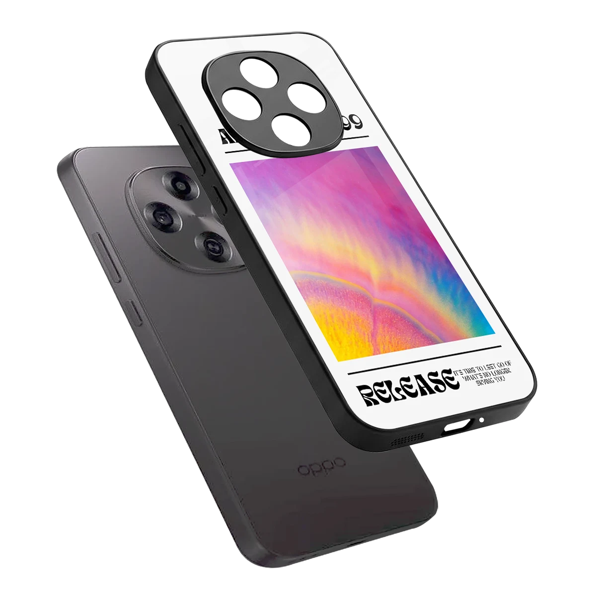 999 sleek oppo f31 pro 5g cover with tempered glass back and TPU edges