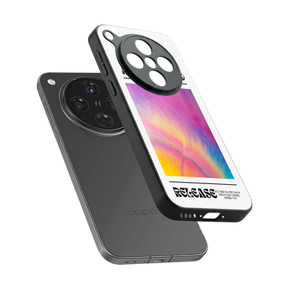 999 sleek oppo find x8 cover with tempered glass back and TPU edges
