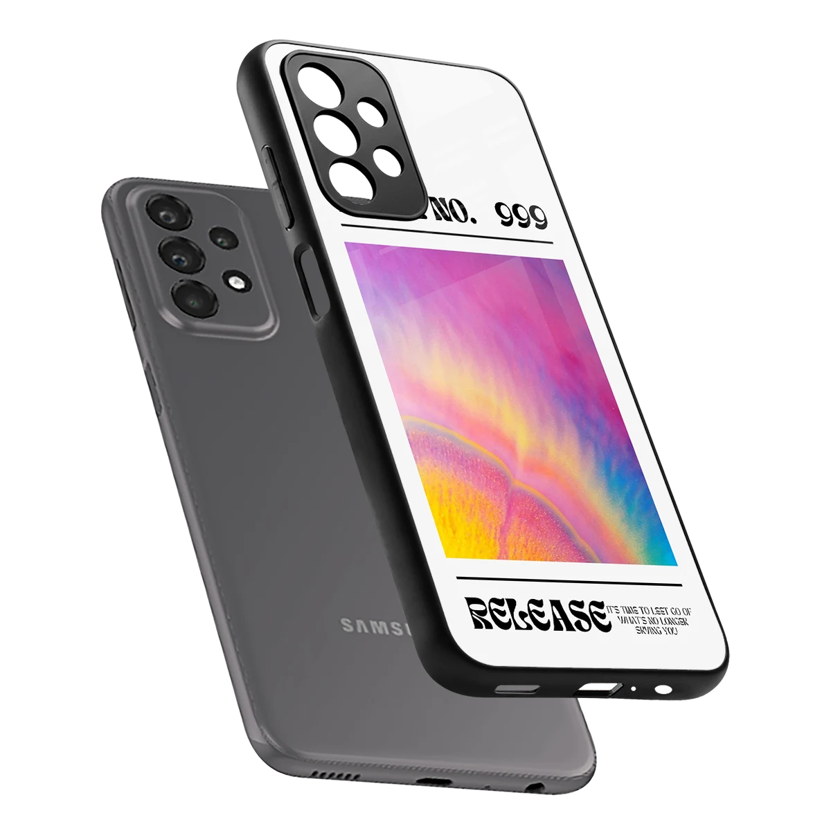 999 sleek samsung galaxy a23 cover with tempered glass back and TPU edges