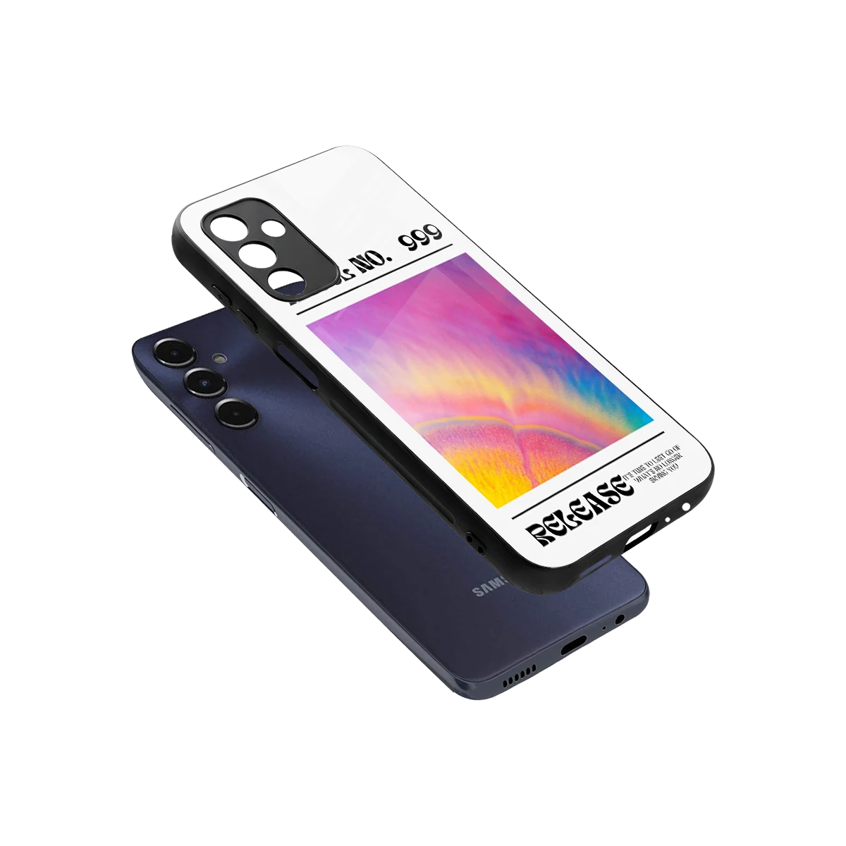 999 sleek samsung galaxy m14 5g cover with tempered glass back and TPU edges