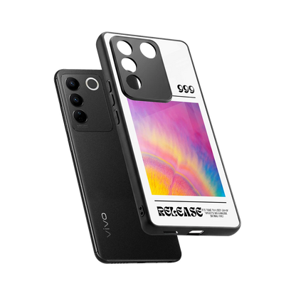 999 sleek vivo v27 5g cover with tempered glass back and TPU edges