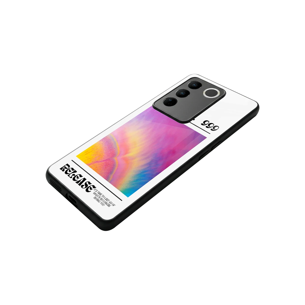 999 stylish phone case for vivo v27 5g | glossy glass and slim fit