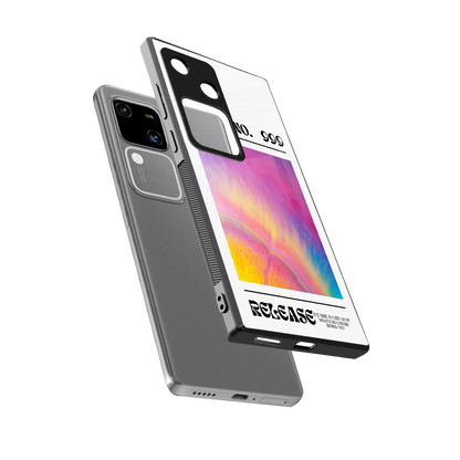 999 sleek vivo v30 cover with tempered glass back and TPU edges