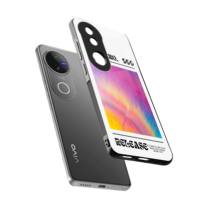 999 sleek vivo v50 cover with tempered glass back and TPU edges