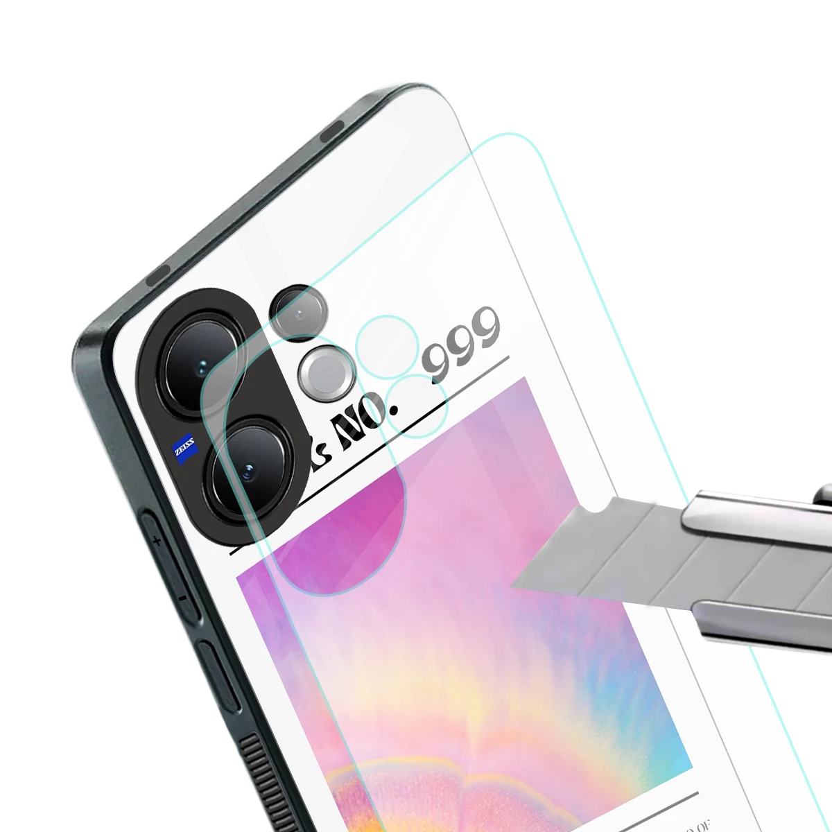 999 stylish phone case for vivo v60 | glossy glass and slim fit