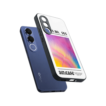 999 sleek vivo v70 fe cover with tempered glass back and TPU edges