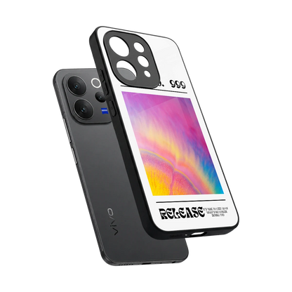 999 sleek vivo v70 cover with tempered glass back and TPU edges