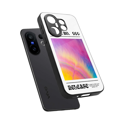 999 sleek vivo x200 fe cover with tempered glass back and TPU edges
