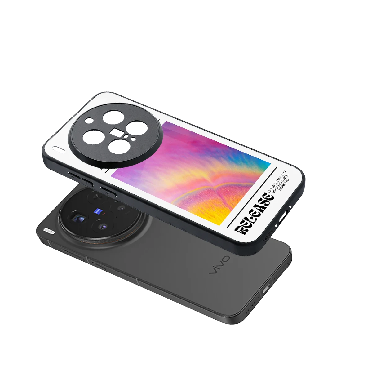 999 sleek vivo x300 pro cover with tempered glass back and TPU edges