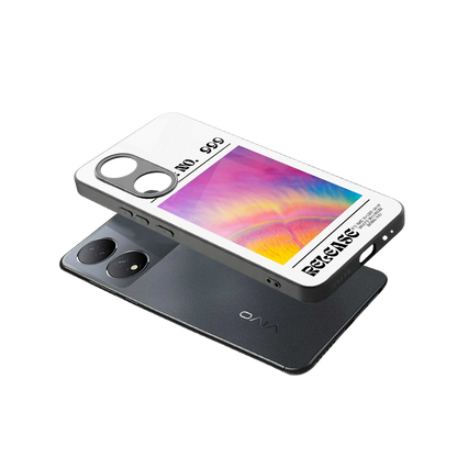999 sleek Vivo-y100 cover with tempered glass back and TPU edges