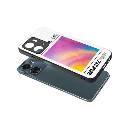 999 sleek vivo y16 cover with tempered glass back and TPU edges