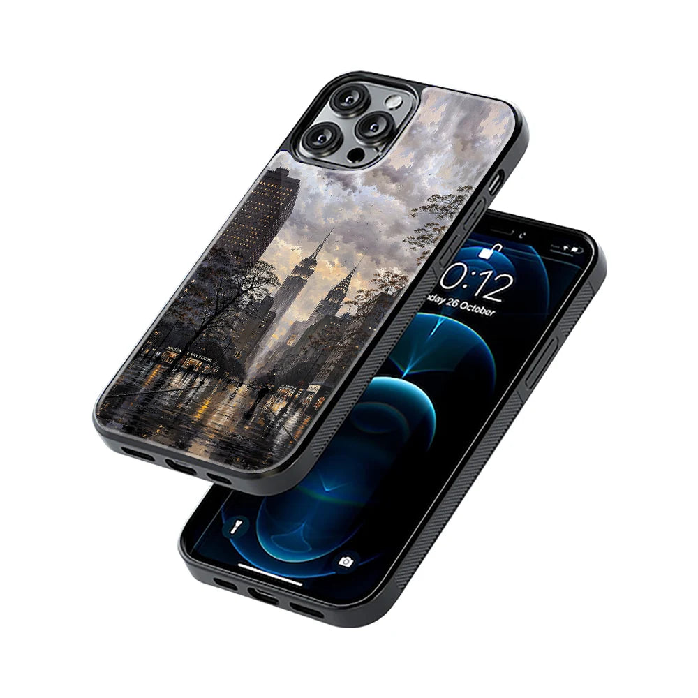 Protective Glass Back Phone Case Compatible with iPhone, Samsung, OnePlus, Pixel & More
