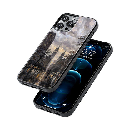 Protective Glass Back Phone Case Compatible with iPhone, Samsung, OnePlus, Pixel & More